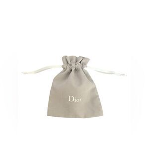 Dior Gray Drawstring Pouch